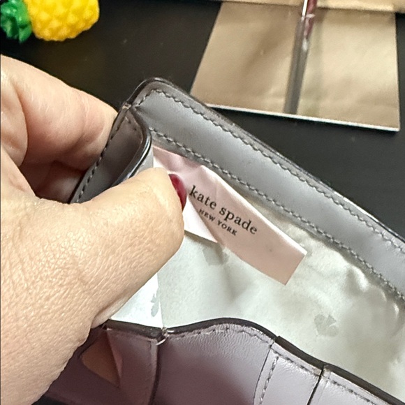 Kate Spade New York Light Gray Compact Wallet - Picture 10 of 14